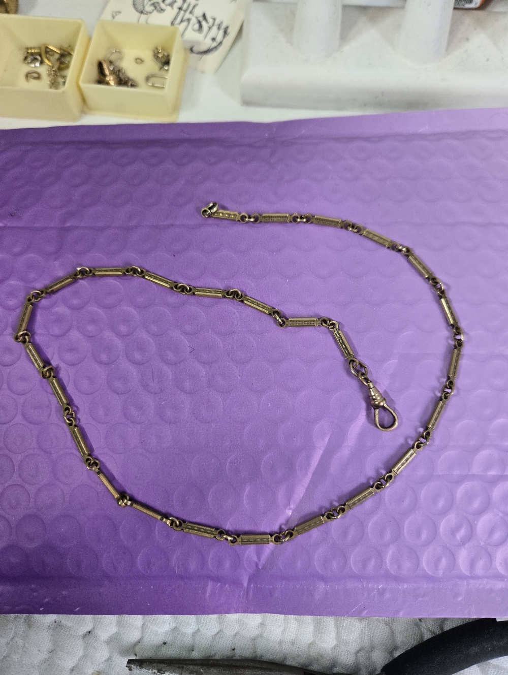 Victorian Gold Filled Link Watch Chain Necklace